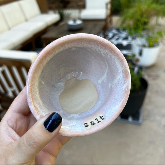 Studio Pottery Handmade Ceramic Glazed Sea Salt Cellar Dispenser Artist Signed - Picture 10 of 10